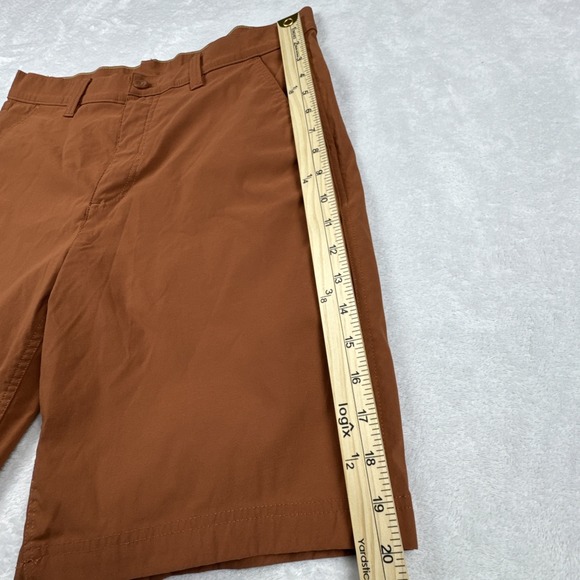 Eddie Bauer Shorts Mens 34 Red Burgundy Chino Hiking‎ Camp Stretch Outdoors 9" - Picture 5 of 10